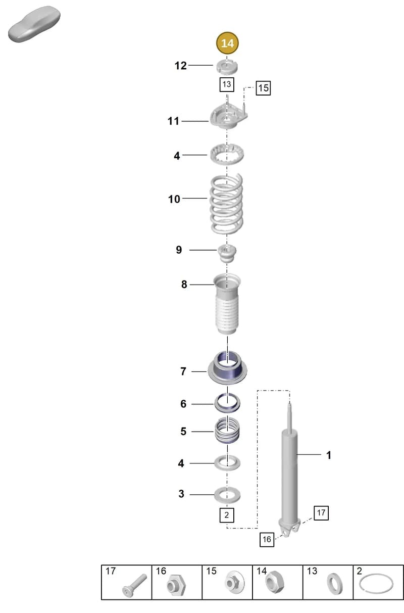 WHT008558 — Porsche 911 (2024-2025) diagram p57502010, position 14