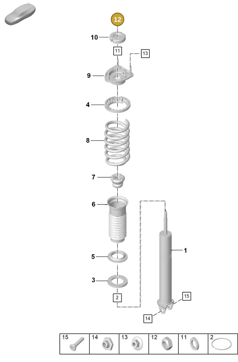 WHT008558 — Porsche 911 (2024-2025) diagram p63502000, position 12