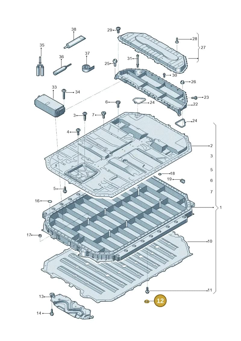 WHT008671 — Audi E-tron (2020-2023) diagram 4kc915537, position 12