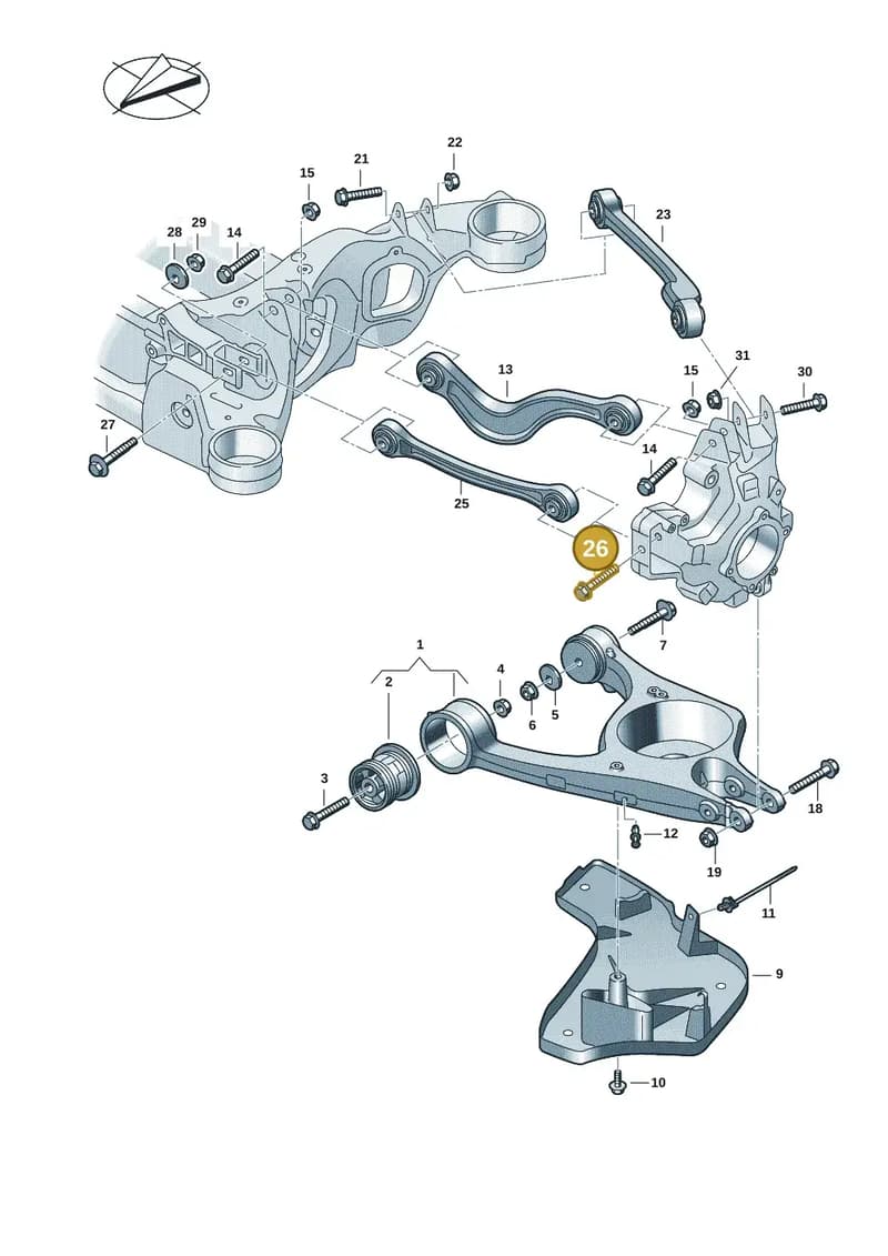 WHT008677 — Audi RS e-tron GT (2020-2025) diagram 4j1505300, position 26