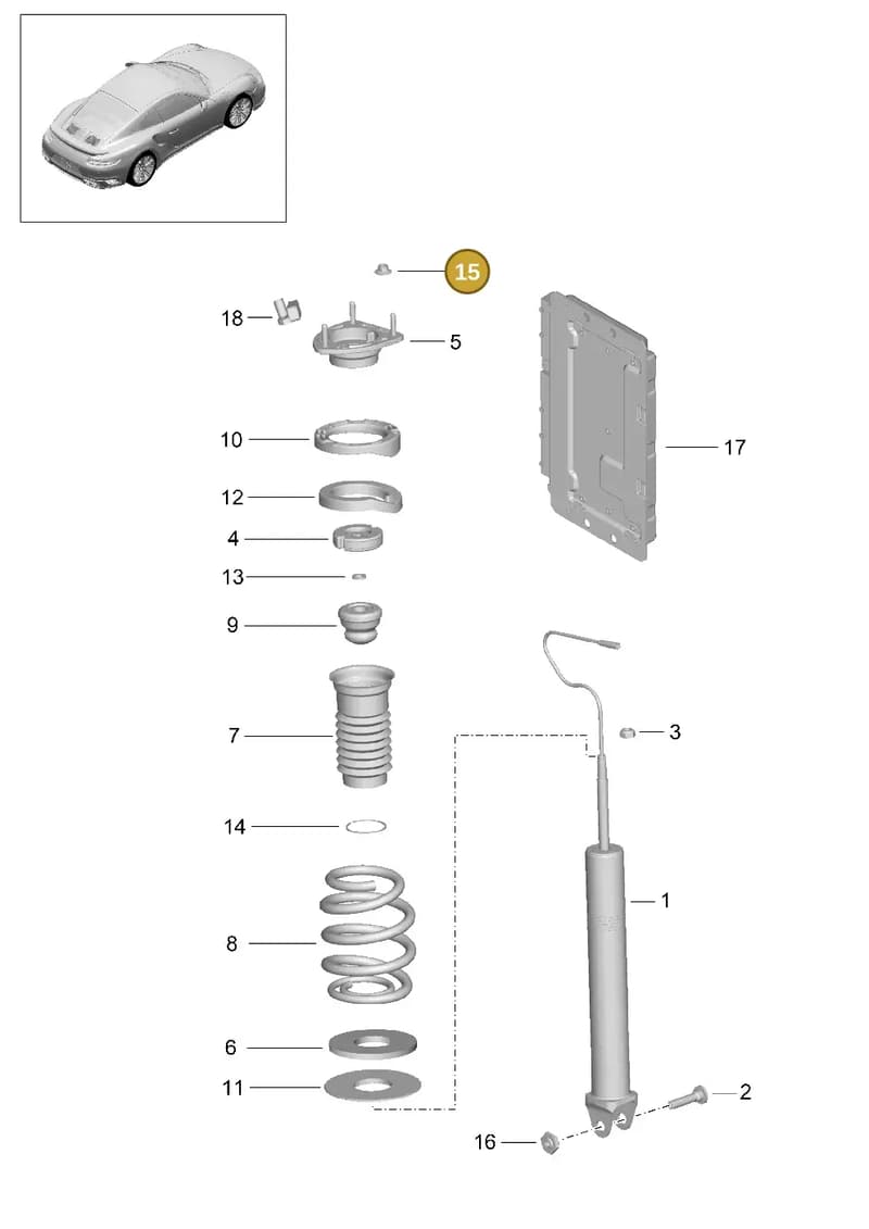 WHT008717 — Porsche 911 (2013-2020) diagram p42502000, position 15
