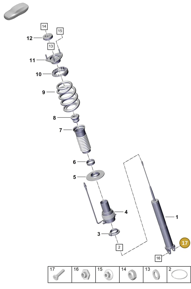 WHT008717 — Porsche 911 (2018-2024) diagram p53502015, position 17