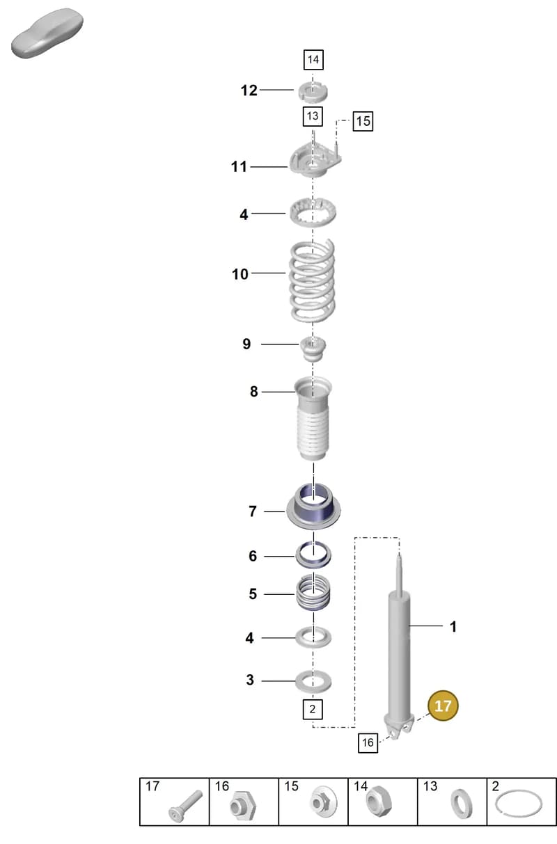 WHT008717 — Porsche 911 (2024-2025) diagram p57502010, position 17