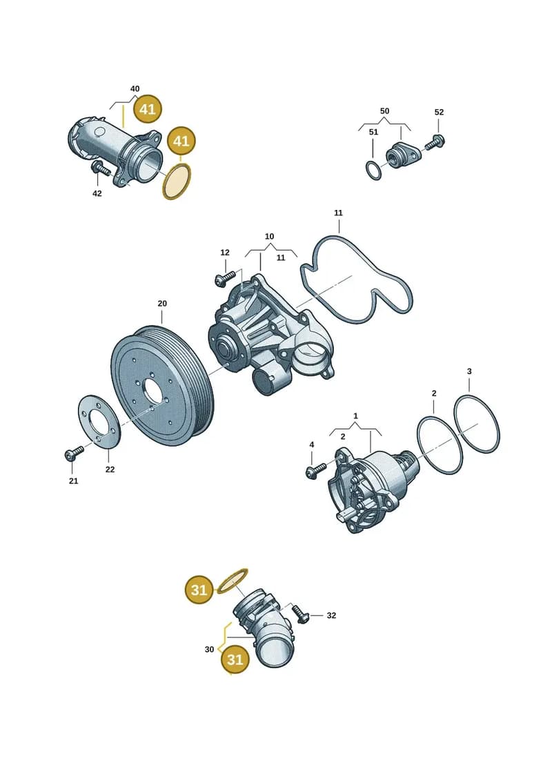 WHT008722 — Audi A5 Limousine (2024-2025) diagram 06m121000, position 31+41