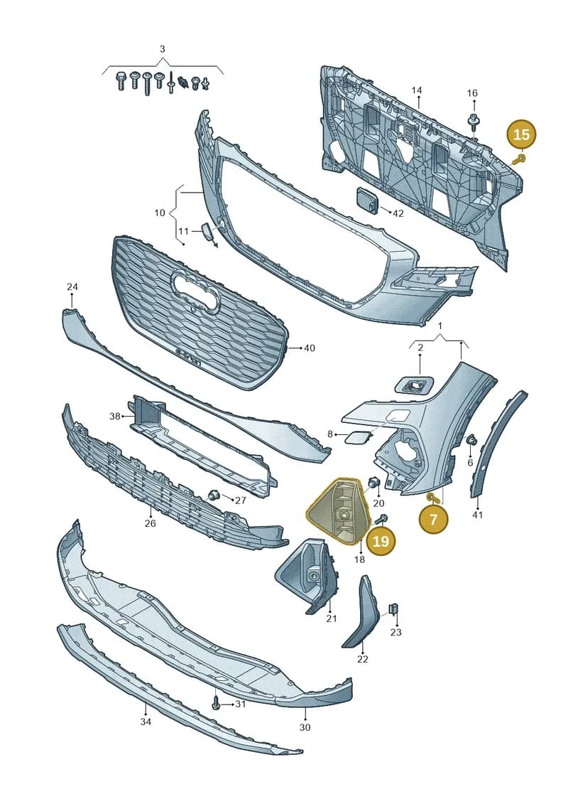 WHT008774 — Audi Q4 Sportback (2021-2025) diagram 89a807200, position 7+15+19