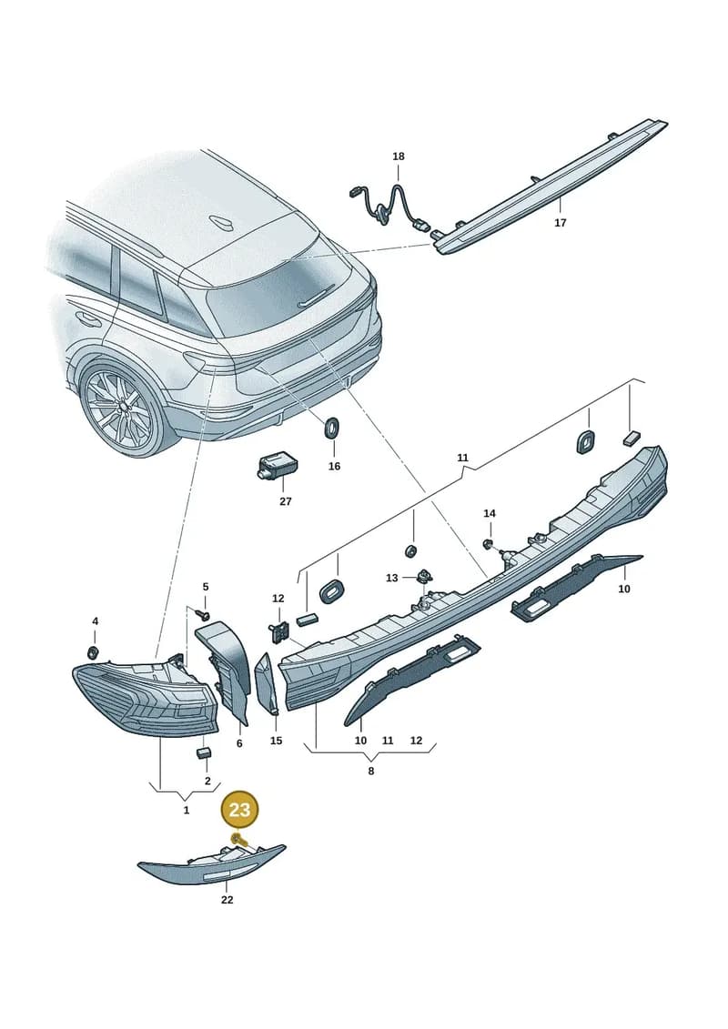 WHT008774 — Audi Q6 e-tron (2023-2025) diagram f5s945000, position 23