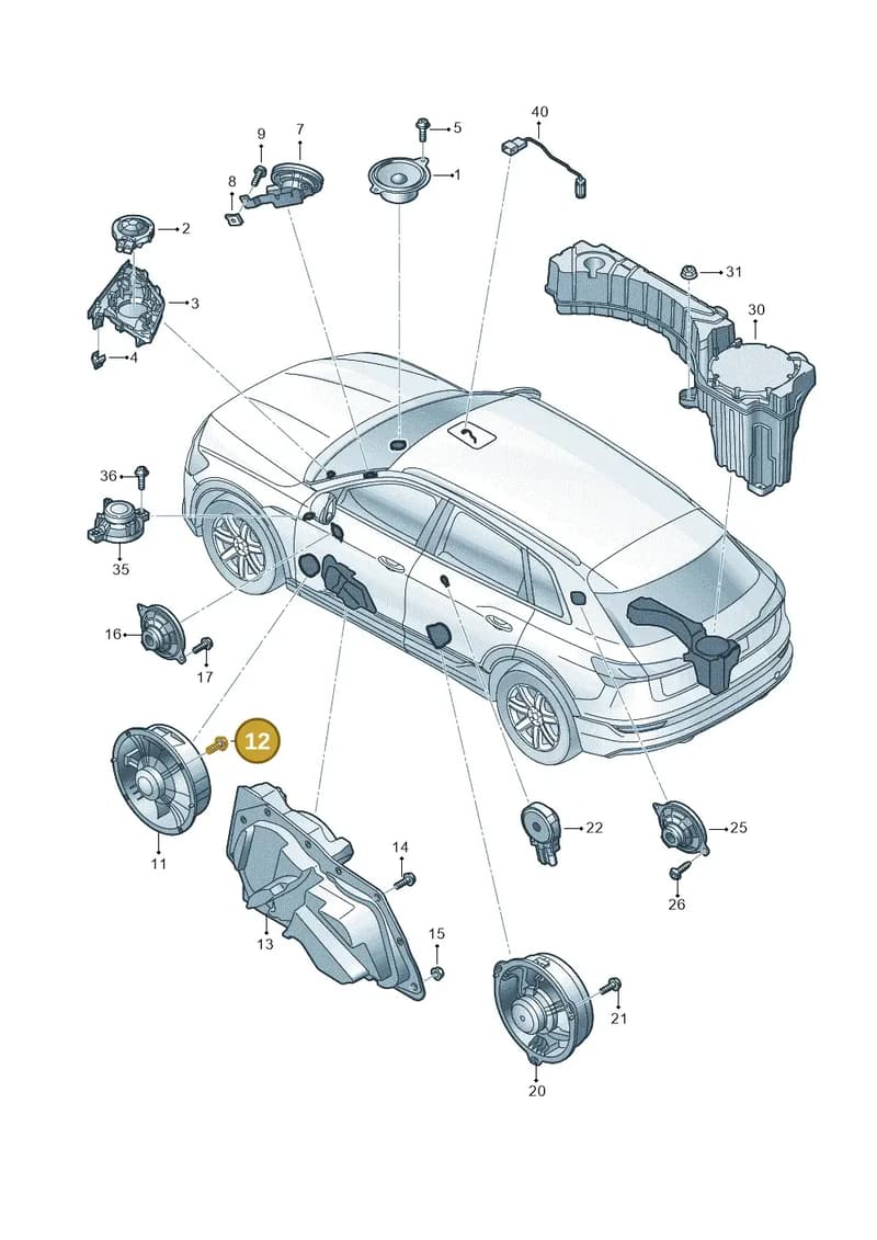 WHT008890 — Audi Q8 e-tron (2018-2025) diagram 586035350, position 12