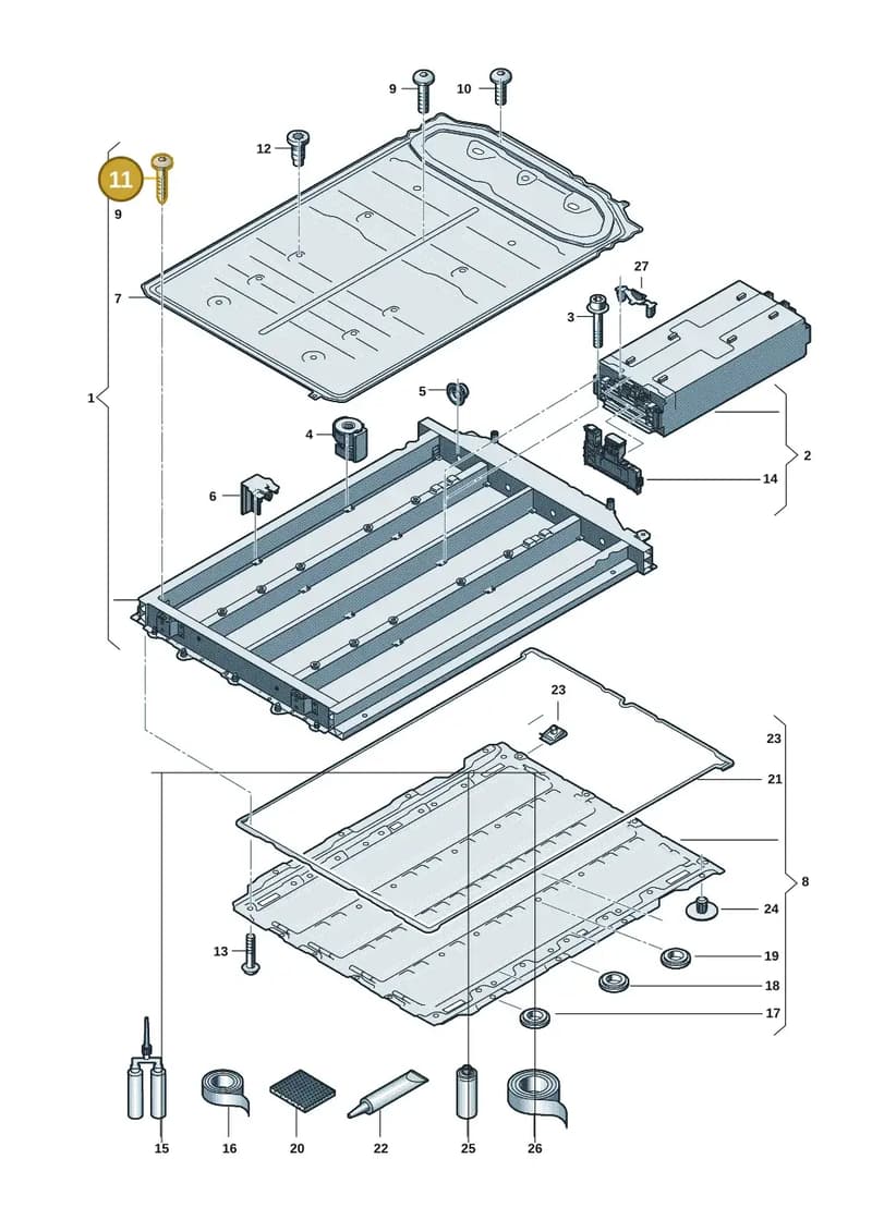 WHT008958A — Audi Q6 e-tron (2023-2025) diagram f5s915550, position 11
