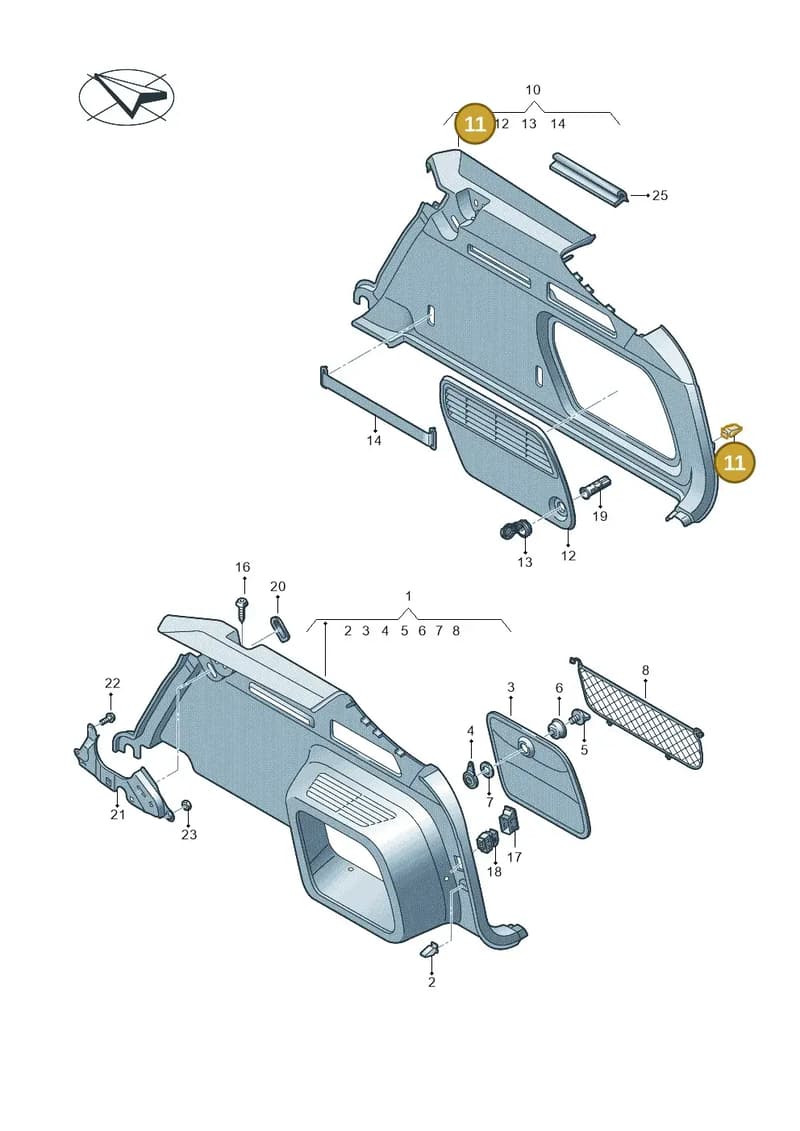 WHT008988 — Audi RS6 Avant (2019-2025) diagram 430863090, position 11