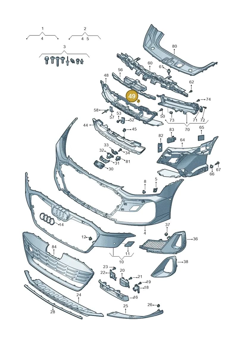 WHT009071 — Audi RS e-tron GT (2020-2025) diagram 4j1807200, position 49