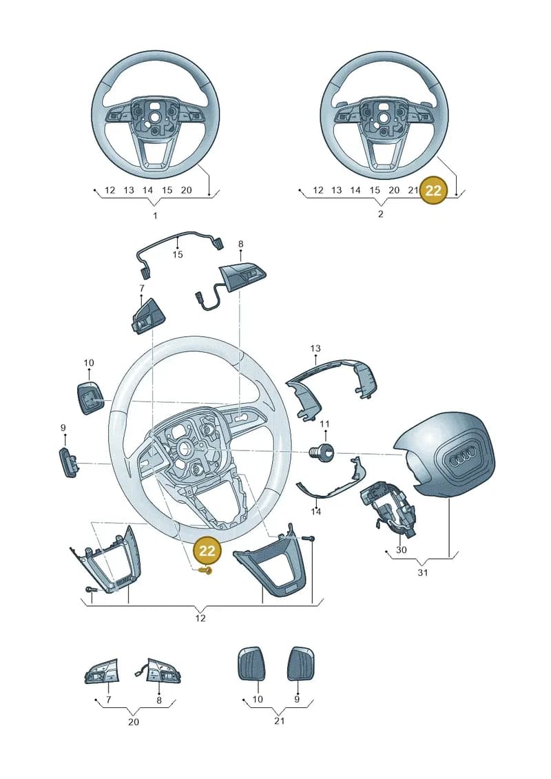 WHT009102 — Audi Q5 (2016-2025) diagram 849419100, position 22