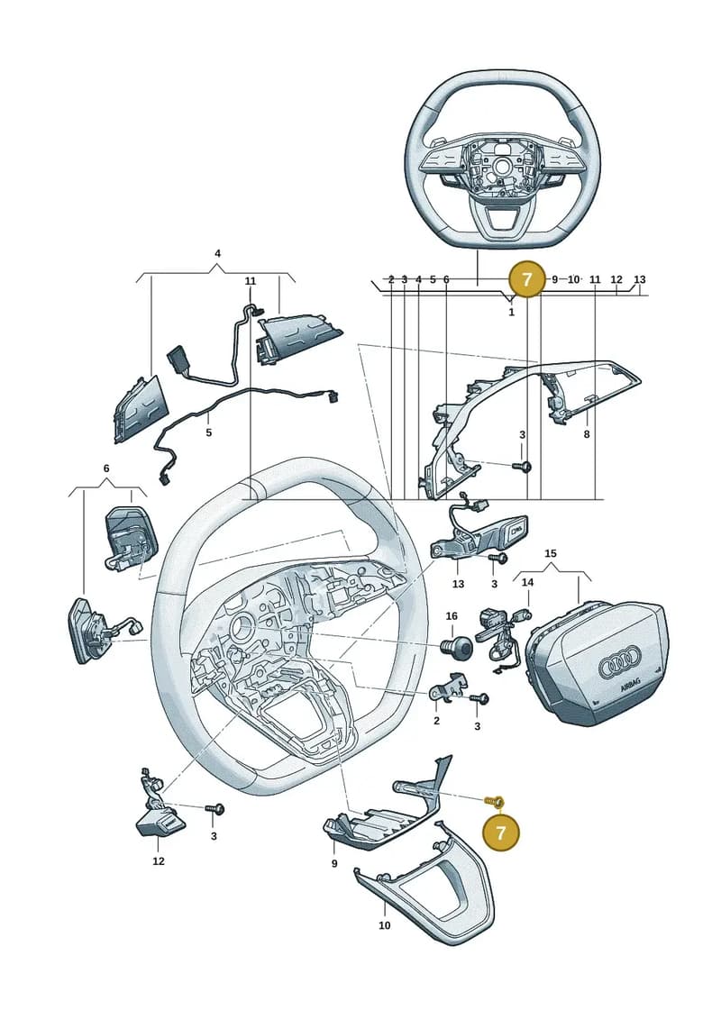 WHT009102 — Audi Q6 e-tron (2023-2025) diagram f5s419030, position 7