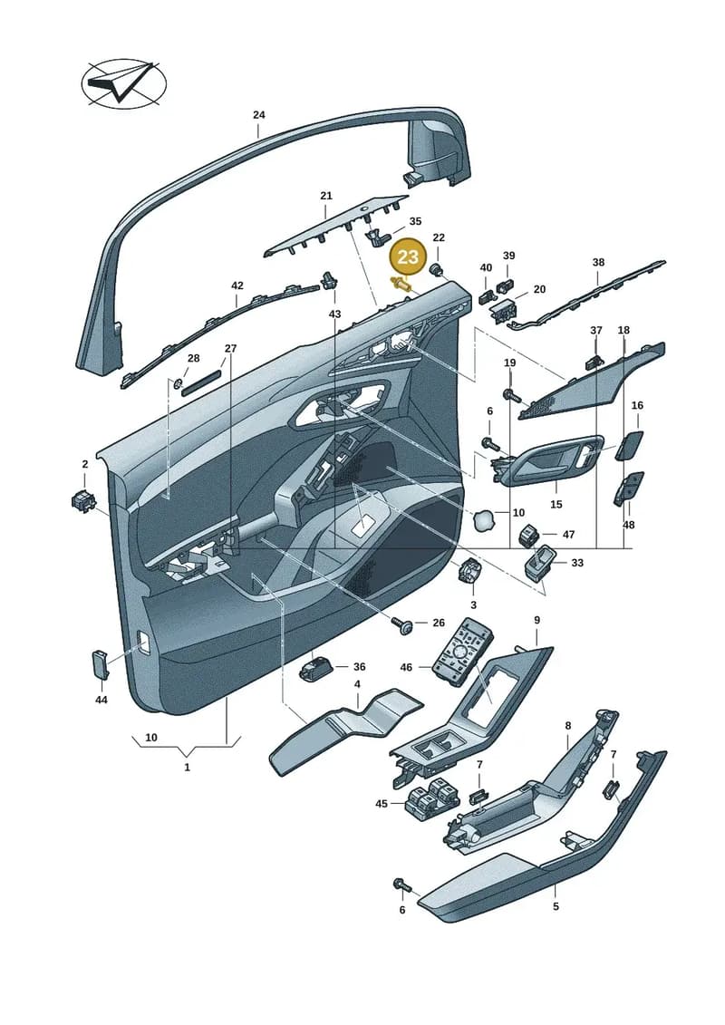 WHT009323 — Audi Q6 e-tron (2023-2025) diagram f5s867000, position 23