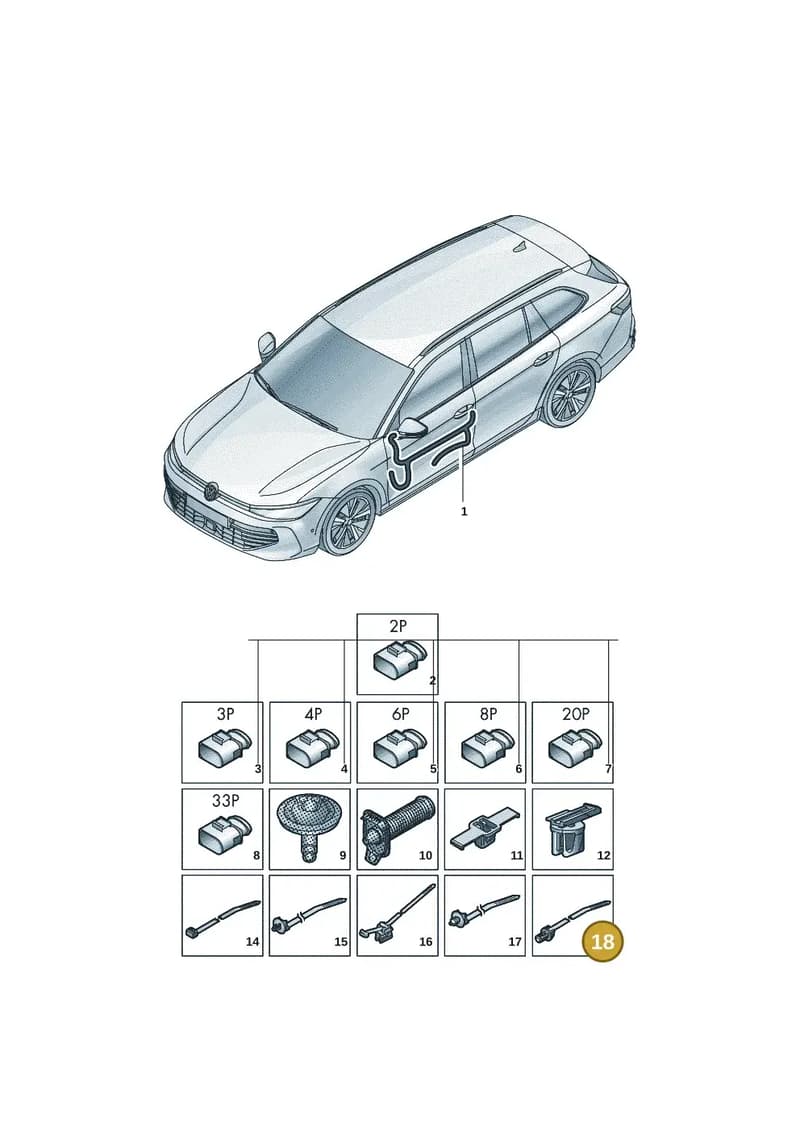 WHT009380 — Skoda Superb Combi (2023-2024) diagram 3j0972300, position 18