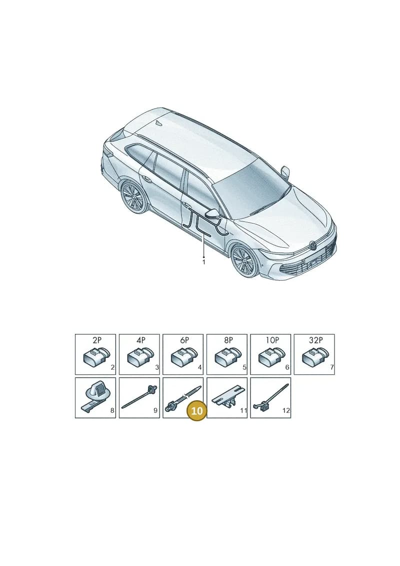 WHT009380 — Volkswagen Passat Estate (2023-2025) diagram 3j0972330, position 10