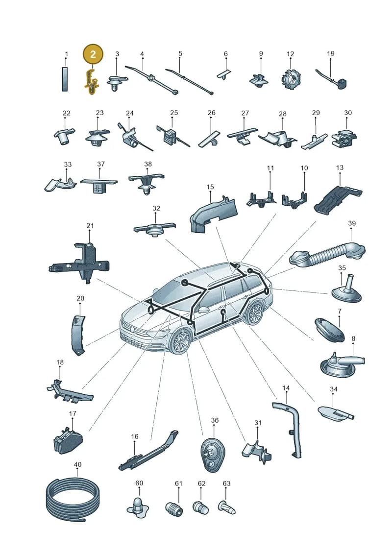 WHT009465A — Volkswagen Passat Saloon (2014-2024) diagram 793971920, position 2