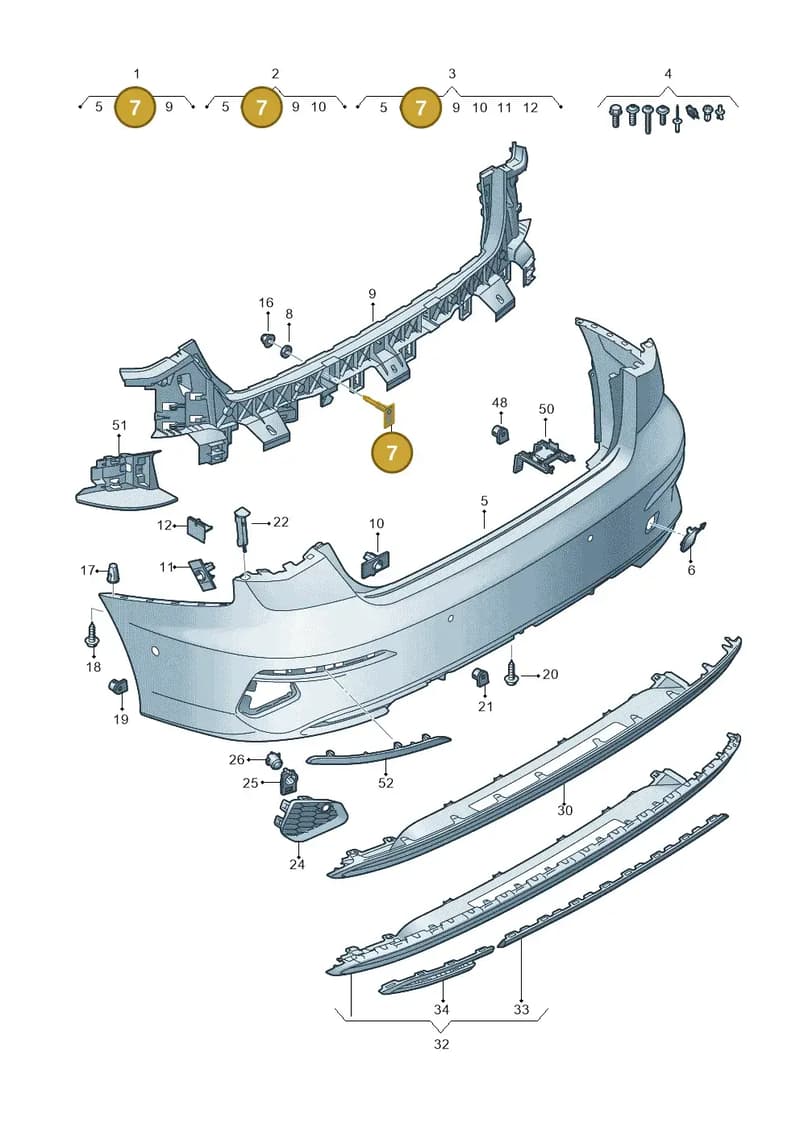 WHT009483 — Audi A3 Sportback (2019-2025) diagram 596807700, position 7