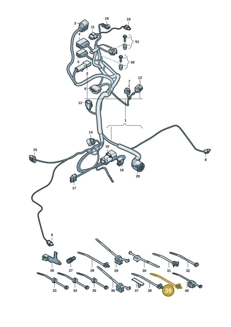 WHT009558 — Audi RS e-tron GT (2020-2025) diagram 4j1971250, position 39