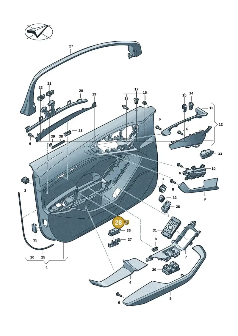 WHT009877 — Audi A5 Limousine (2024-2025) diagram 8wh867000, position 28