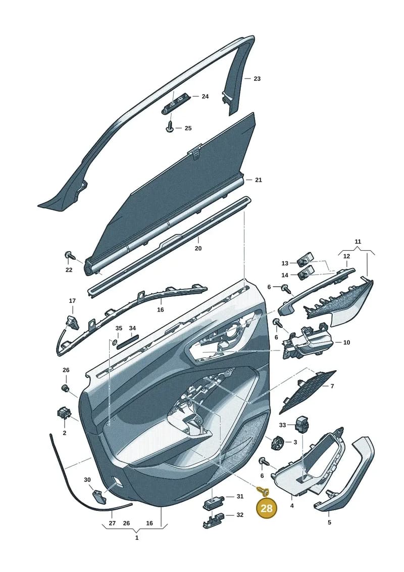WHT009877 — Audi A5 Limousine (2024-2025) diagram 8wh867400, position 28