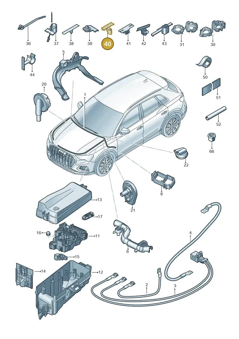 WHT010031 — Audi Q4 Sportback (2021-2025) diagram 89a971850, position 40