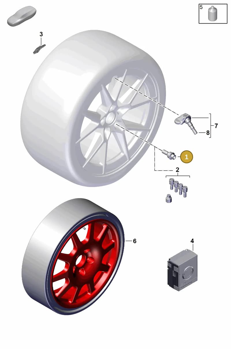 WHT010063 — Porsche 911 (2024-2025) diagram p63601300, position 1