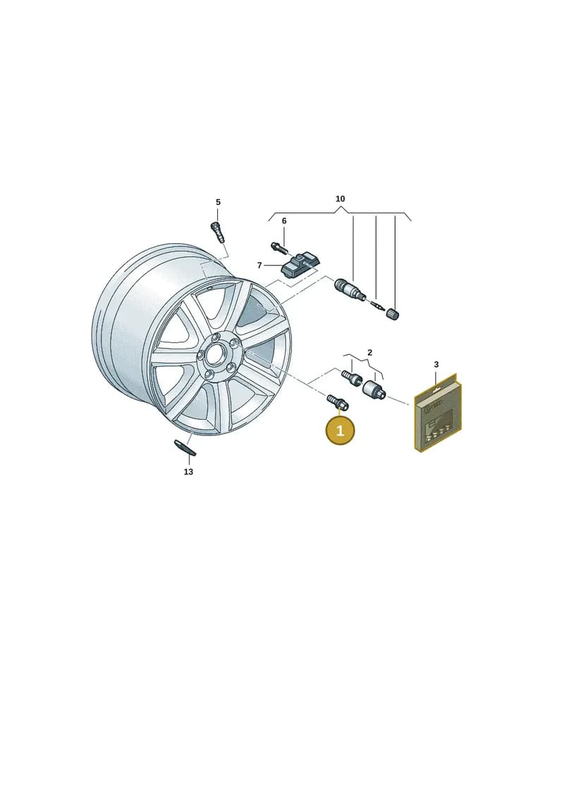 WHT010066 — Audi RS e-tron GT (2020-2025) diagram 4j1601200, position 1