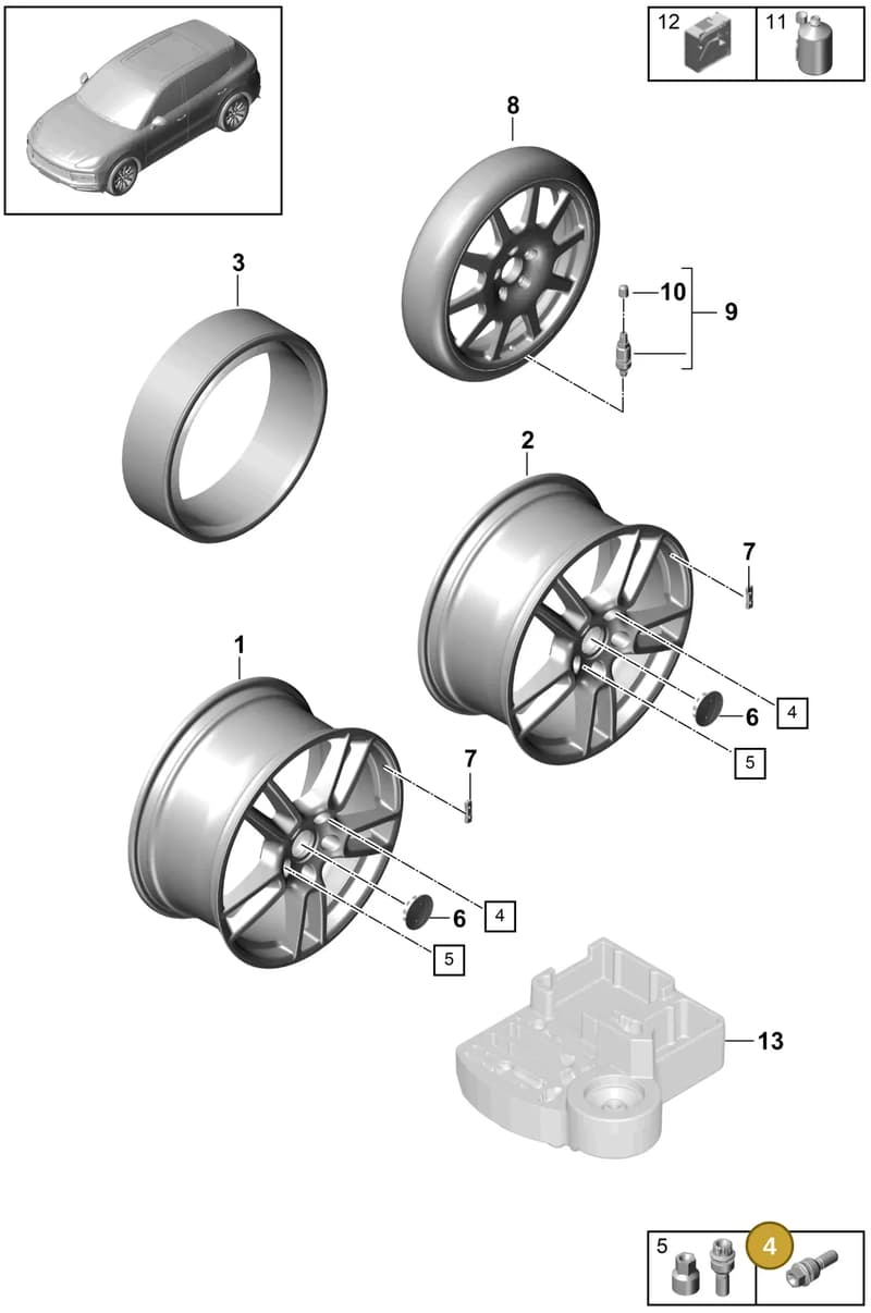 WHT010066 — Porsche Cayenne (2017-2023) diagram p51601000, position 4