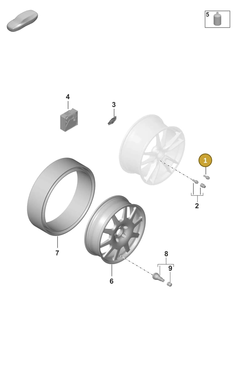 WHT010066 — Porsche Taycan Sport Turismo (2023-2025) diagram p56601030, position 1