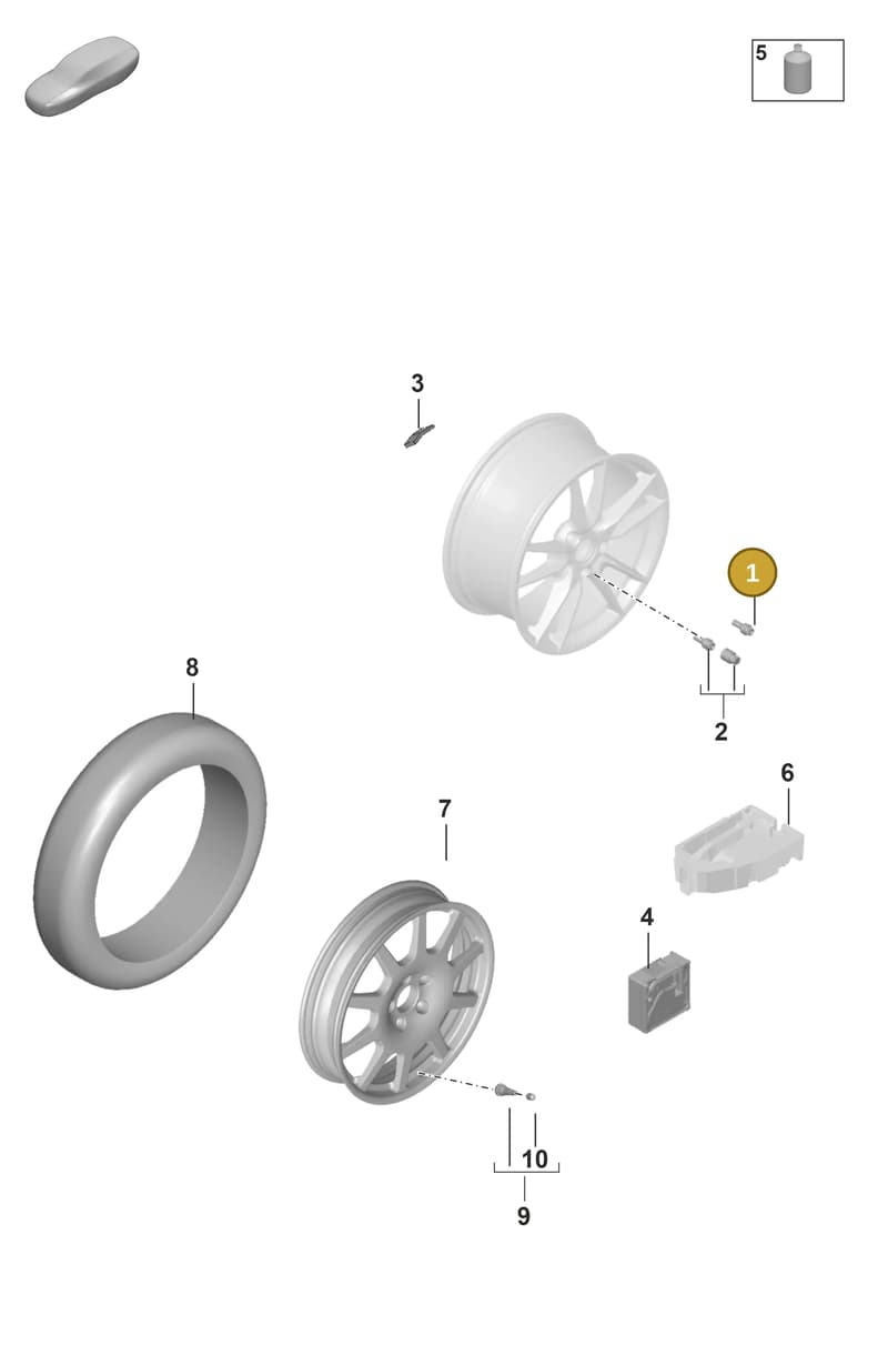 WHT010066 — Porsche Panamera (2020-2023) diagram p58601030, position 1