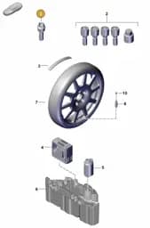 WHT010066 Volkswagen Wheel Bolt