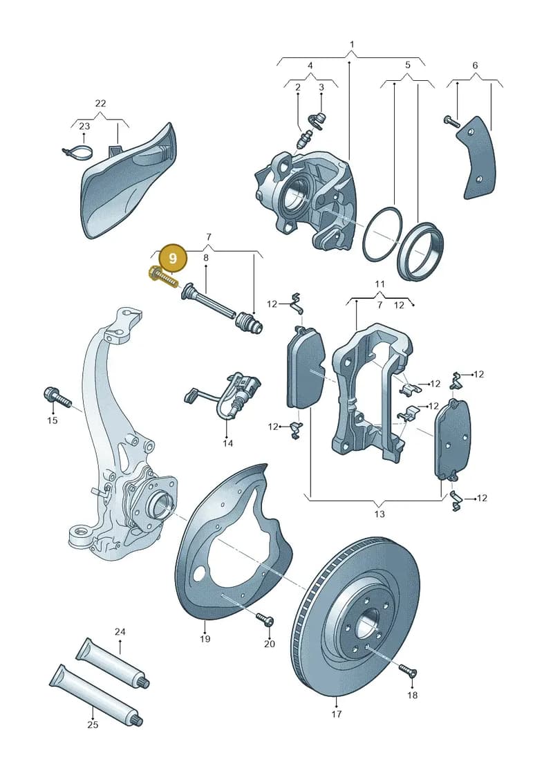 WHT010141 — Audi A5 Limousine (2024-2025) diagram 8wy615030, position 9
