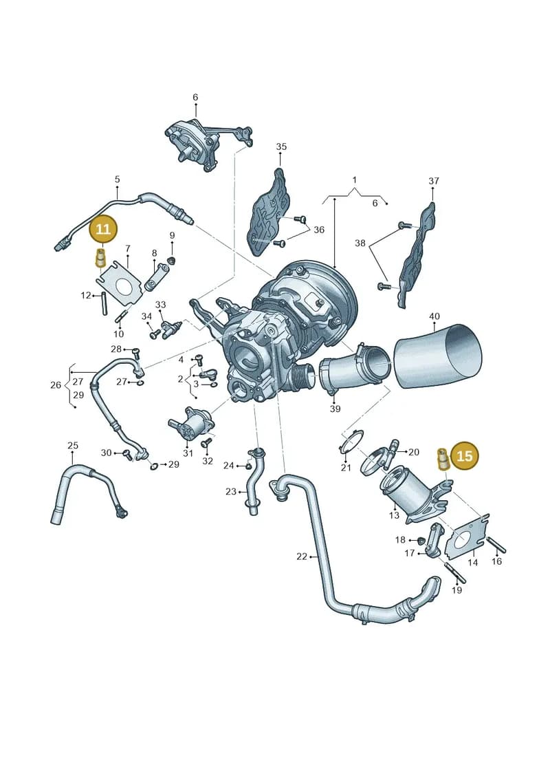 WHT010166 — Audi A5 Limousine (2024-2025) diagram 8wk145225, position 11+15