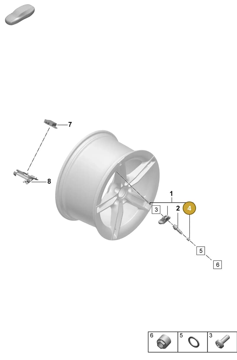 WHT010175 — Porsche Taycan Sport Turismo (2023-2025) diagram p64601500, position 4
