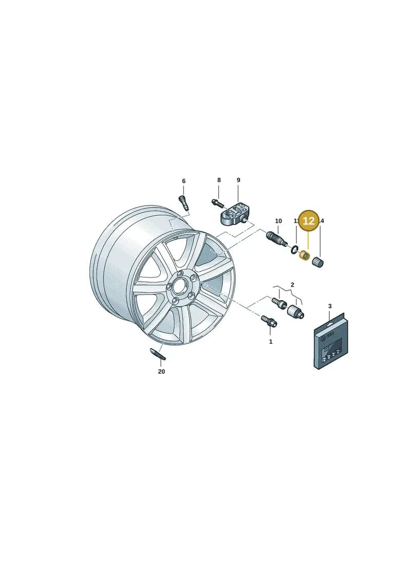 WHT010179 — Audi RS e-tron GT (2020-2025) diagram 4j1601220, position 12