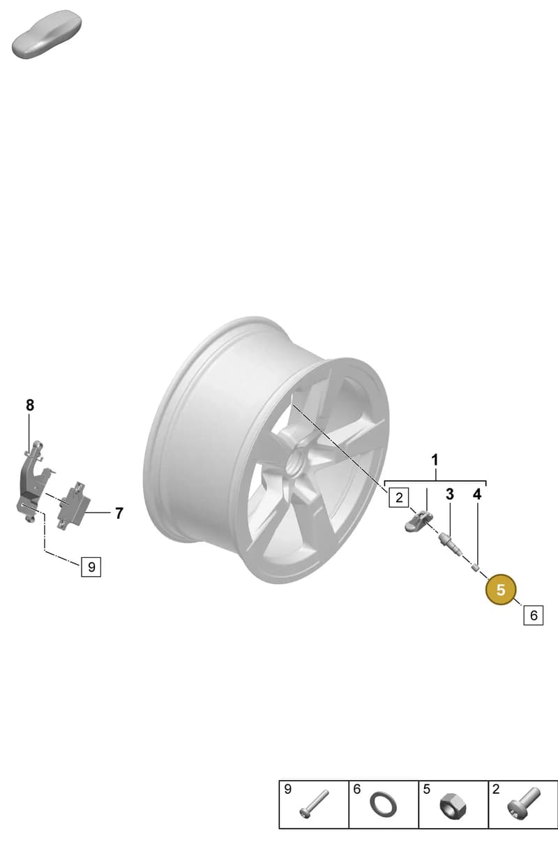 WHT010180 — Porsche Macan (2024-2024) diagram p61601500, position 5