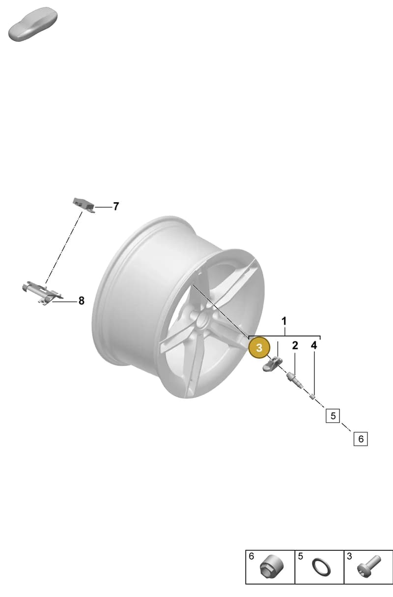 WHT010183 — Porsche Taycan Sport Turismo (2023-2025) diagram p64601500, position 3