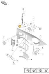 WHT010317 Volkswagen Torx Lens Flange Screw