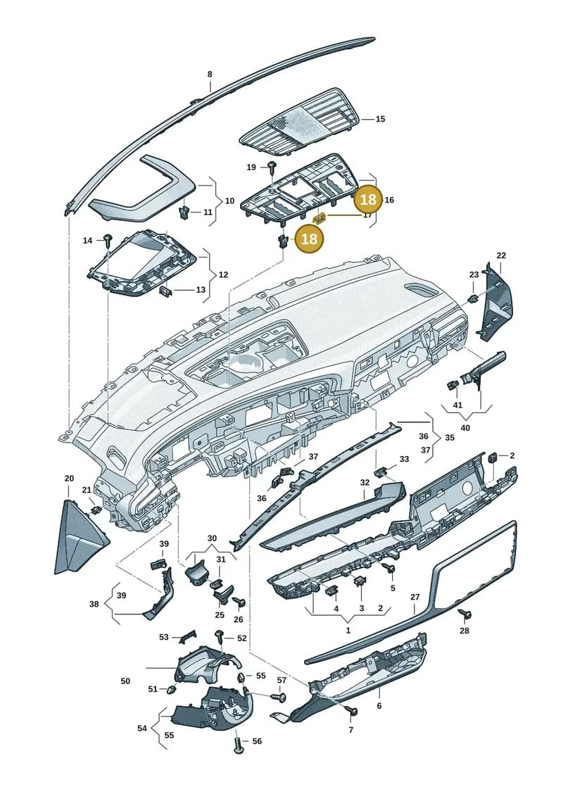 WHT010339 — Audi A5 Limousine (2024-2025) diagram 8wk857150, position 18