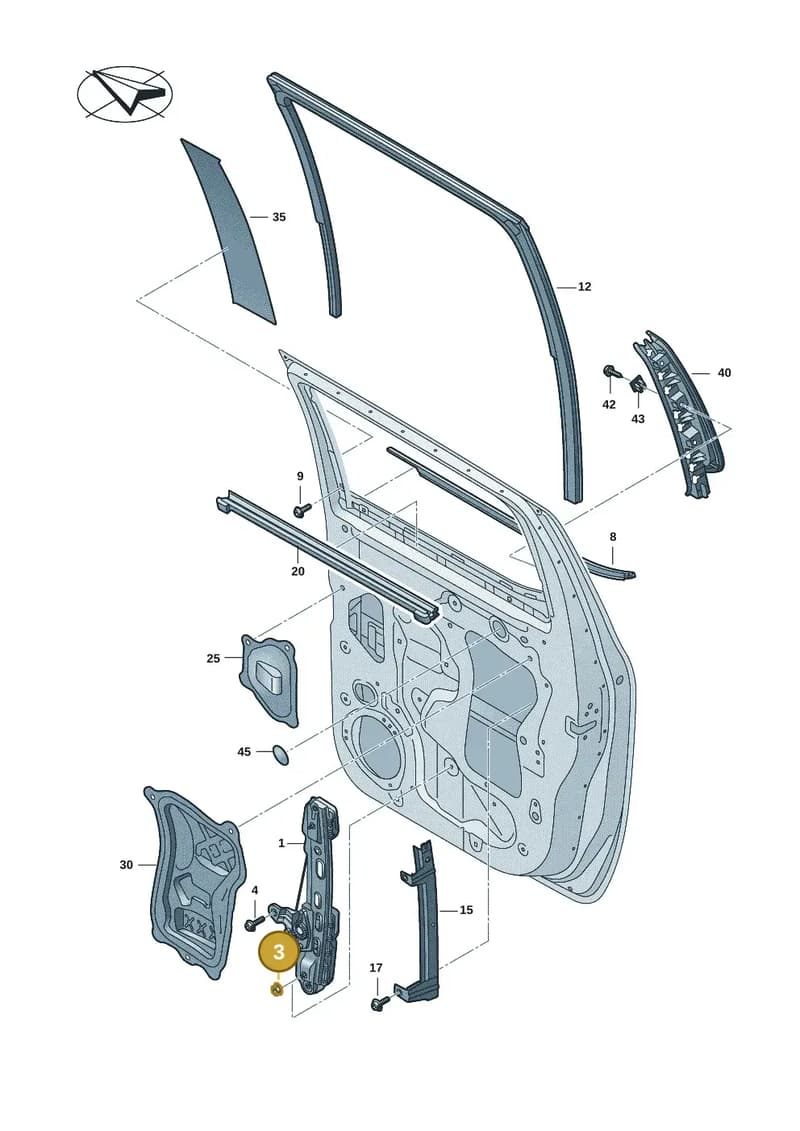 WHT010485 — Volkswagen Amarok (2022-2025) diagram 2hb839500, position 3