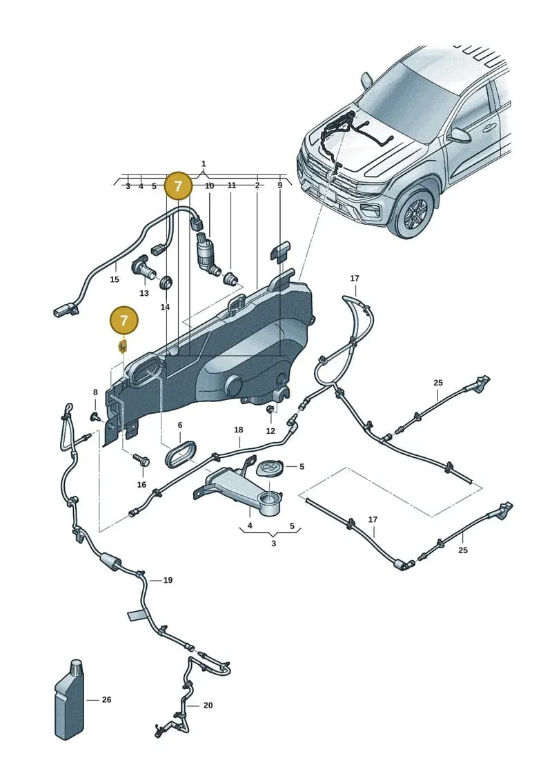 WHT010529 — Volkswagen Amarok (2022-2025) diagram 2hb955100, position 7