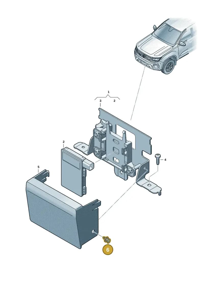 WHT010761 — Volkswagen Amarok (2022-2025) diagram 2hb907600, position 6