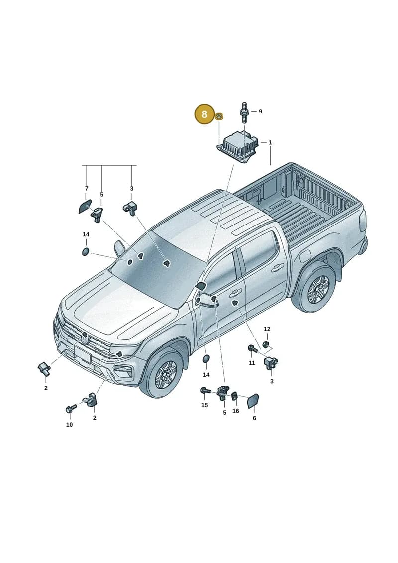 WHT010768 — Volkswagen Amarok (2022-2025) diagram 2hb959610, position 8