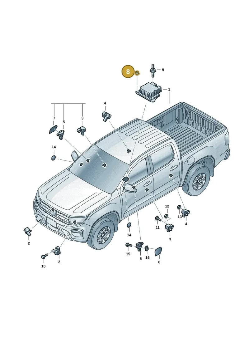 WHT010768 — Volkswagen Amarok (2022-2025) diagram 2hb959600, position 8