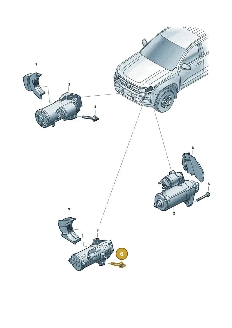WHT010800 — Volkswagen Amarok (2022-2025) diagram 2hb911000, position 6