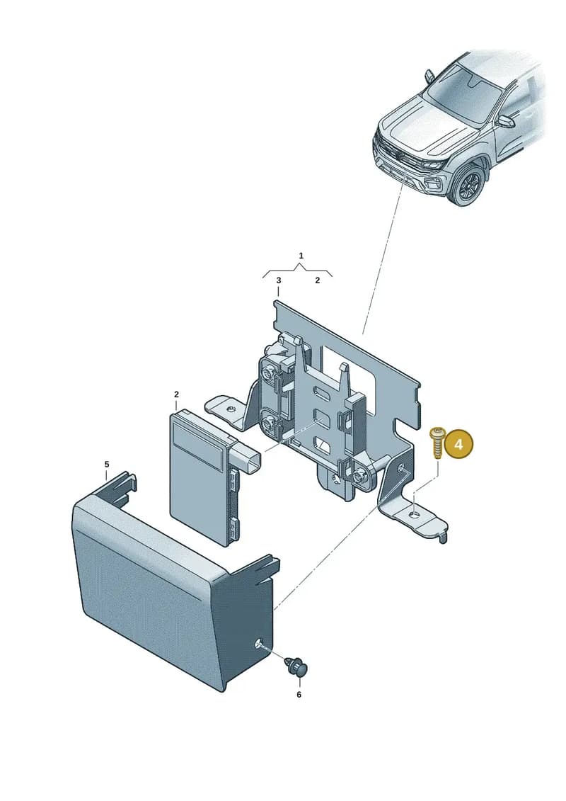 WHT010889 — Volkswagen Amarok (2022-2025) diagram 2hb907600, position 4