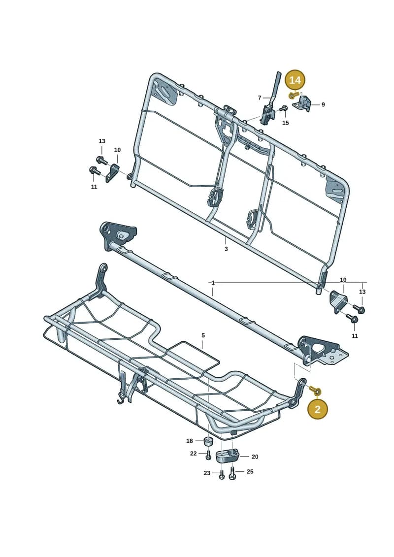 WHT011072 — Volkswagen Amarok (2022-2025) diagram 2hb885000, position 2+14