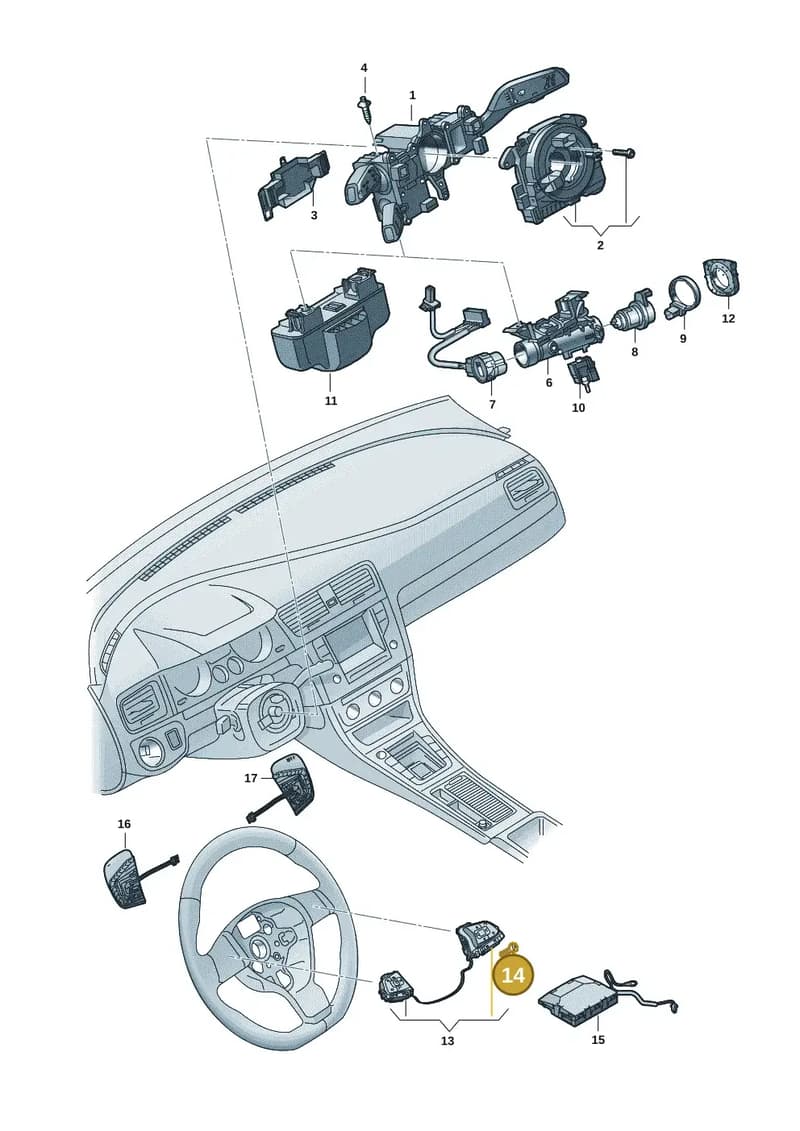 WHT011131 — Volkswagen Taigo (2021-2025) diagram 2f0953500, position 14