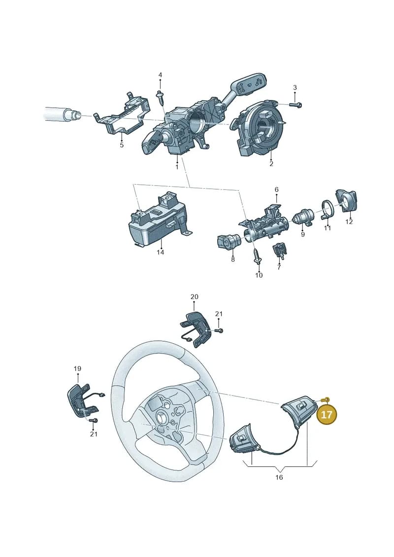 WHT011131 — Volkswagen Transporter Multivan (2019-2024) diagram 837953500, position 17