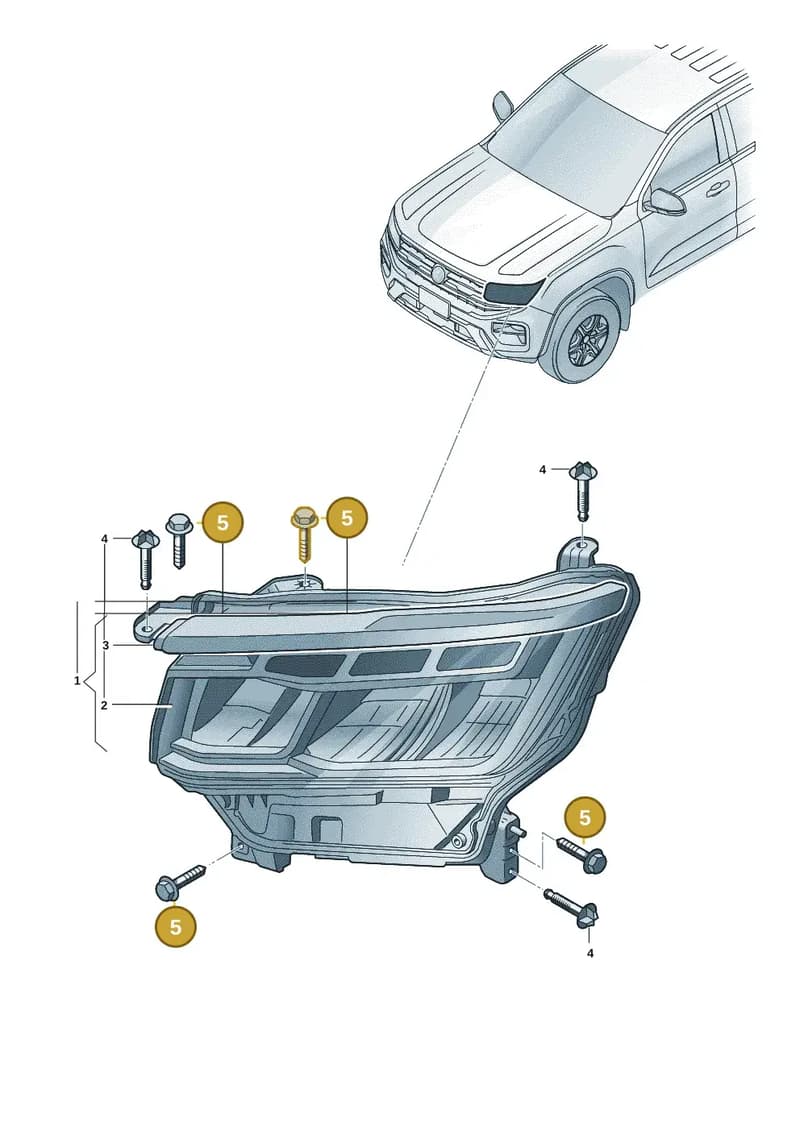 WHT011319 — Volkswagen Amarok (2022-2025) diagram 2hb941010, position 5